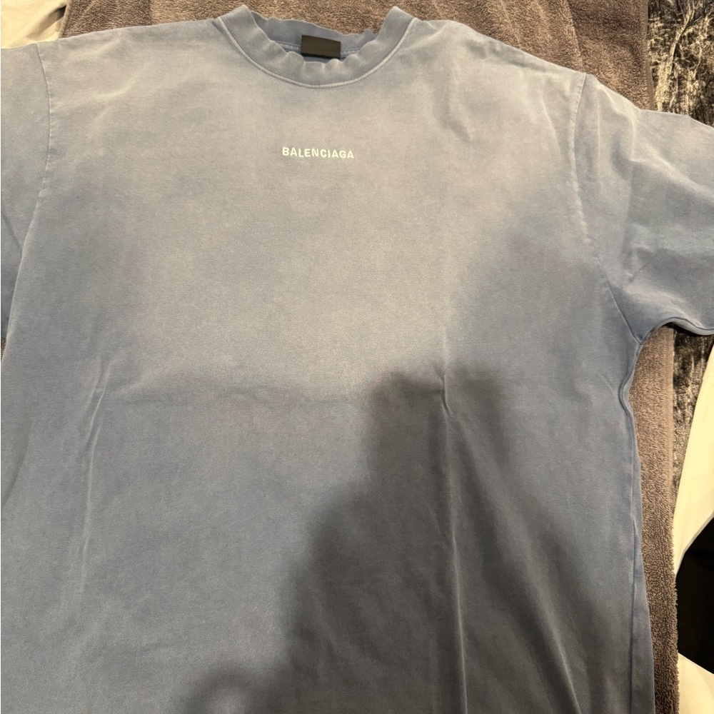 Balenciaga Men's Blue T-Shirt
